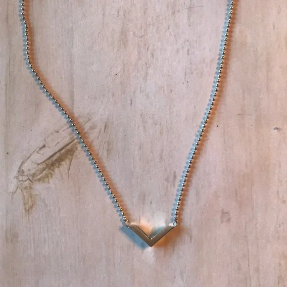 Alex Woo Sterling Silver Chevron Pendant Necklace